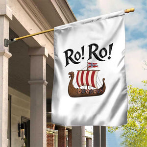 Funny Norwegian Viking Longship Ro Ro Garden Flag Retro Norge Norway Flag Football Fans TS02 Print Your Wear