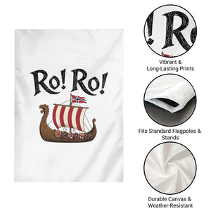 Funny Norwegian Viking Longship Ro Ro Garden Flag Retro Norge Norway Flag Football Fans TS02 Print Your Wear