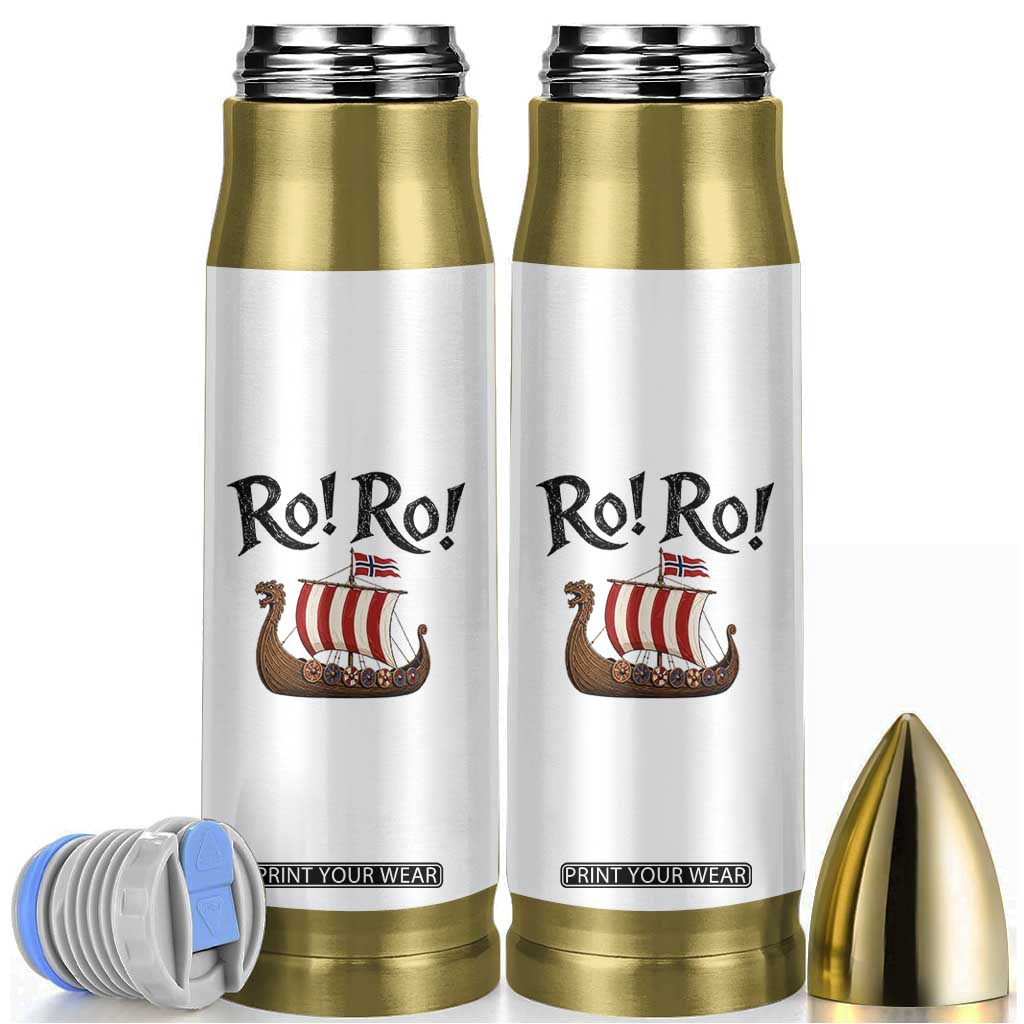 Funny Norwegian Viking Longship Ro Ro Bullet Tumbler Retro Norge Norway Flag Football Fans TS02 White Print Your Wear