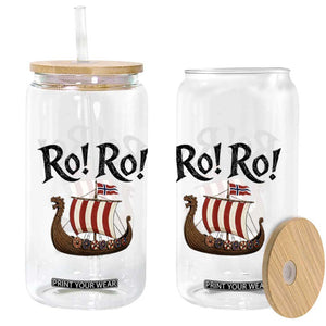 Funny Norwegian Viking Longship Ro Ro Glass Can Retro Norge Norway Flag Football Fans TS02 Print Your Wear