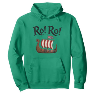 Funny Norwegian Viking Longship Ro Ro Hoodie Retro Norge Norway Flag Football Fans TS02 Irish Green Print Your Wear