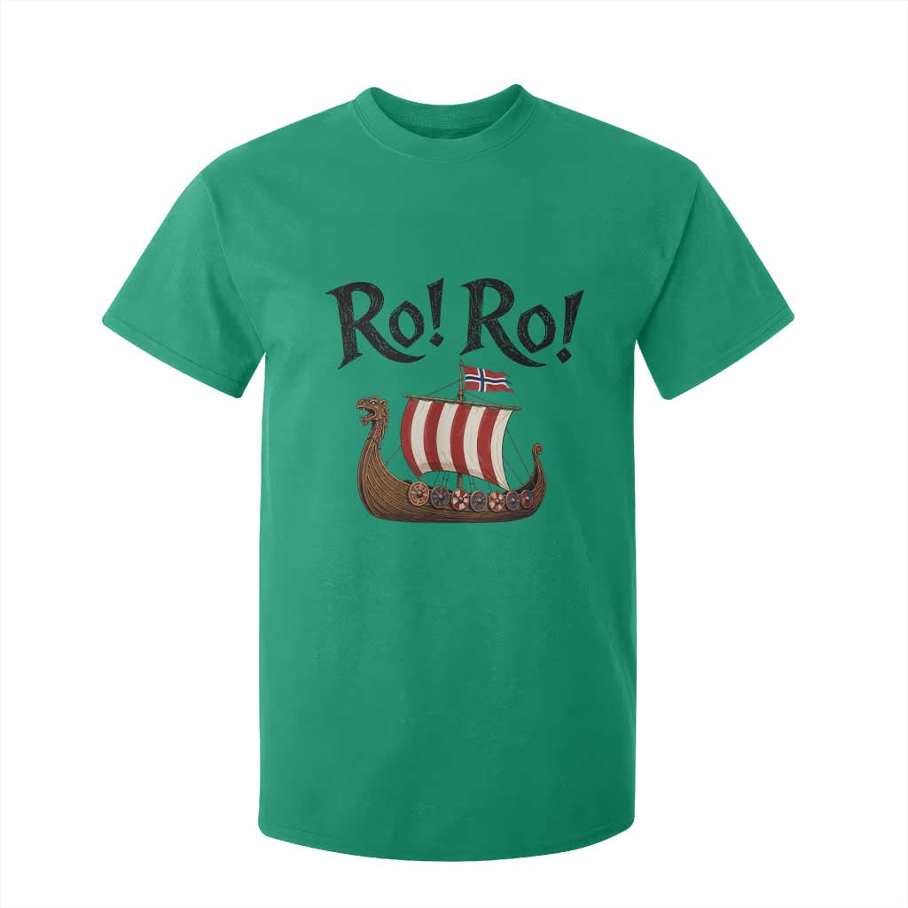 Funny Norwegian Viking Longship Ro Ro T Shirt For Kid Retro Norge Norway Flag Football Fans TS02 Irish Green Print Your Wear