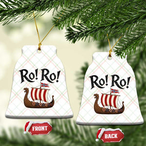 Funny Norwegian Viking Longship Ro Ro Ceramic Ornament Retro Norge Norway Flag Football Fans TS02 Print Your Wear