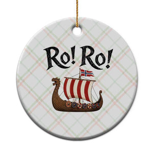Funny Norwegian Viking Longship Ro Ro Ceramic Ornament Retro Norge Norway Flag Football Fans TS02 1pc Christmas Plaid Print Your Wear