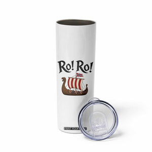 Funny Norwegian Viking Longship Ro Ro Skinny Tumbler Retro Norge Norway Flag Football Fans TS02 Print Your Wear