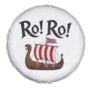 Funny Norwegian Viking Longship Ro Ro Spare Tire Cover Retro Norge Norway Flag Football Fans TS02 Print Your Wear