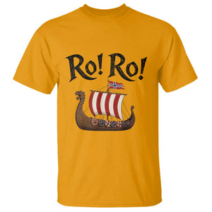 Funny Norwegian Viking Longship Ro Ro T Shirt Retro Norge Norway Flag Football Fans TS02 Gold Print Your Wear