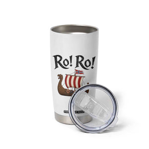 Funny Norwegian Viking Longship Ro Ro Tumbler Cup Retro Norge Norway Flag Football Fans TS02 Print Your Wear