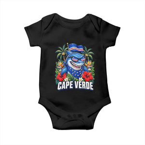 Cape Verde Cool Blue Shark Tropical Graphic Baby Onesie Cabo Verde Paradise Verdean Soccer Football Fans