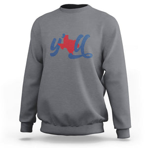Texas Y'all Sweatshirt US Texan Pride TS02 Charcoal Printyourwear