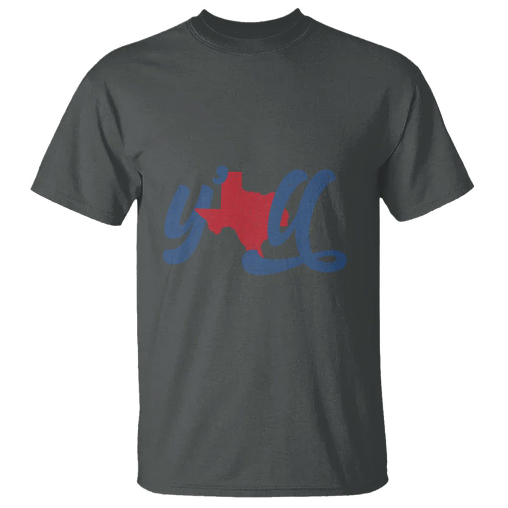 Texas Y'all T Shirt US Texan Pride TS02 Dark Heather Printyourwear