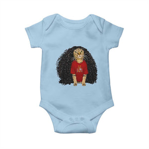 Funny Long Curly Hair Wig Soccer Cat Graphic Baby Onesie Spain Espana Sports Fans Meme Spanish Pride