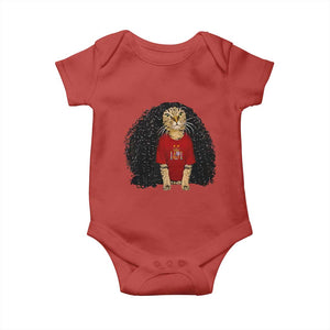 Funny Long Curly Hair Wig Soccer Cat Graphic Baby Onesie Spain Espana Sports Fans Meme Spanish Pride
