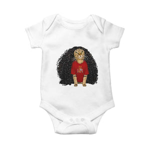 Funny Long Curly Hair Wig Soccer Cat Graphic Baby Onesie Spain Espana Sports Fans Meme Spanish Pride