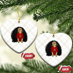 Funny Long Curly Hair Wig Soccer Cat Graphic Ceramic Ornament Spain Espana Sports Fans Meme Spanish Pride