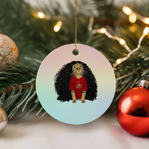 Funny Long Curly Hair Wig Soccer Cat Graphic Ceramic Ornament Spain Espana Sports Fans Meme Spanish Pride