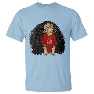 Funny Long Curly Hair Wig Soccer Cat Graphic T Shirt Spain Espana Sports Fans Meme Spanish Pride