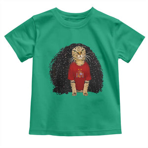 Funny Long Curly Hair Wig Soccer Cat Graphic Toddler T Shirt Spain Espana Sports Fans Meme Spanish Pride