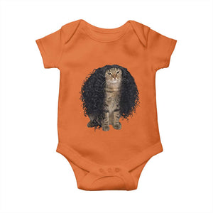 Funny Long Curly Hair Wig Cat Soccer Fans Baby Onesie Football Meme Sports Humor