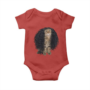 Funny Long Curly Hair Wig Cat Soccer Fans Baby Onesie Football Meme Sports Humor