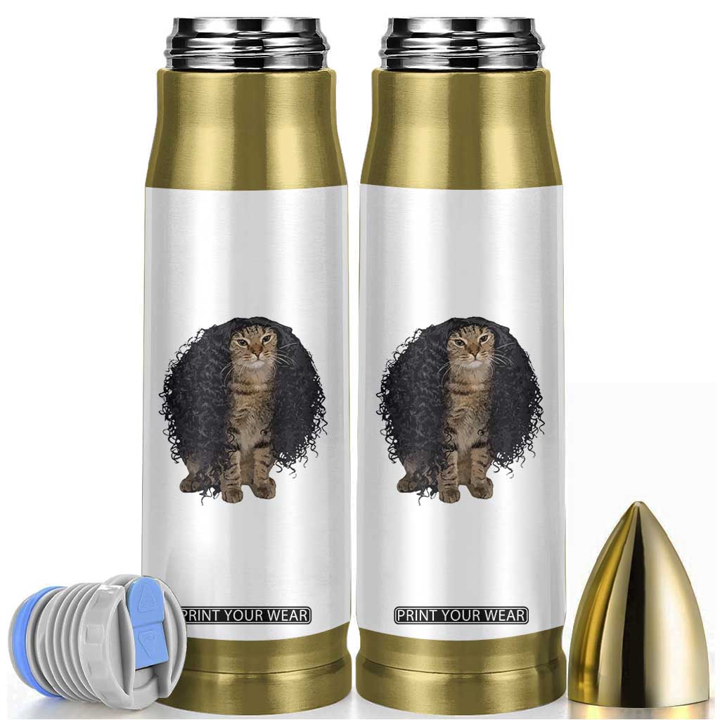 Funny Long Curly Hair Wig Cat Soccer Fans Bullet Tumbler Football Meme Sports Humor TS02 White Print Your Wear