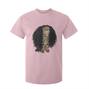 Funny Long Curly Hair Wig Cat Soccer Fans T Shirt For Kid Football Meme Sports Humor