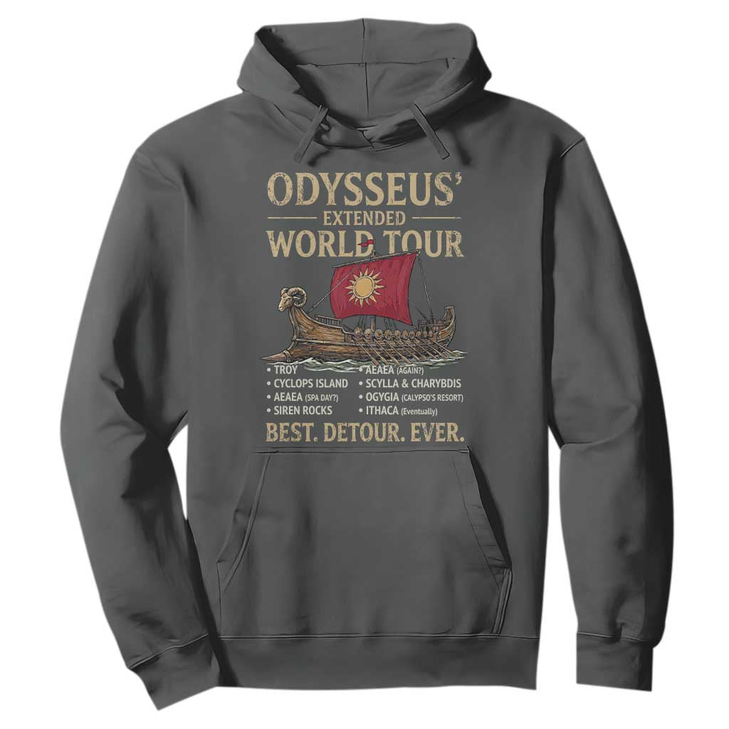 Odysseus Extended World Tour Hoodie Funny Greek Mythology Odyssey History Gift