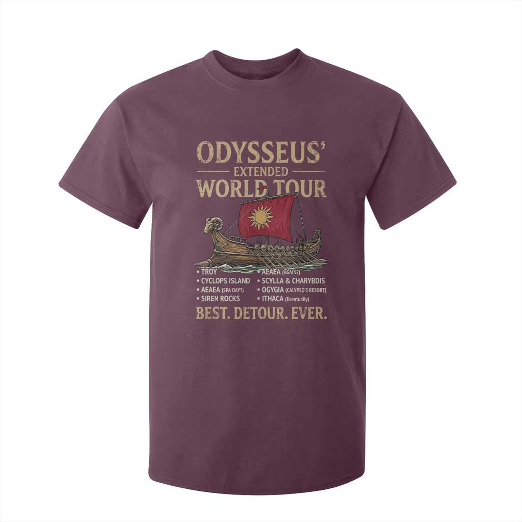Odysseus Extended World Tour T Shirt For Kid Funny Greek Mythology Odyssey History Gift