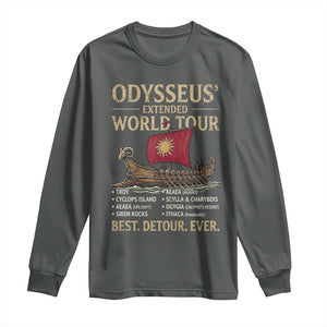 Odysseus Extended World Tour Long Sleeve Shirt Funny Greek Mythology Odyssey History Gift