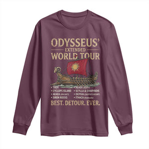 Odysseus Extended World Tour Long Sleeve Shirt Funny Greek Mythology Odyssey History Gift