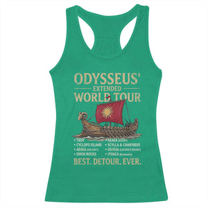 Odysseus Extended World Tour Racerback Tank Top Funny Greek Mythology Odyssey History Gift