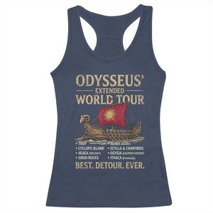 Odysseus Extended World Tour Racerback Tank Top Funny Greek Mythology Odyssey History Gift