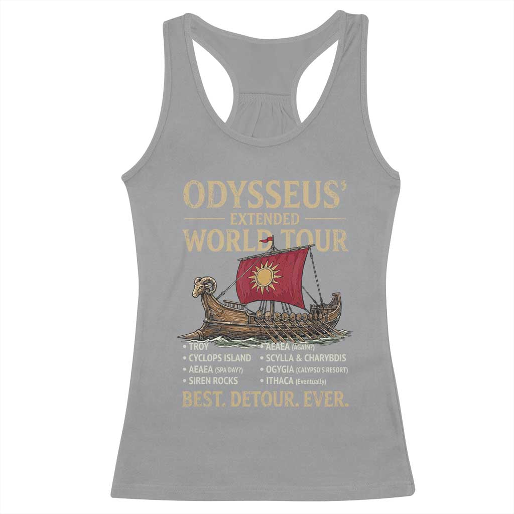 Odysseus Extended World Tour Racerback Tank Top Funny Greek Mythology Odyssey History Gift