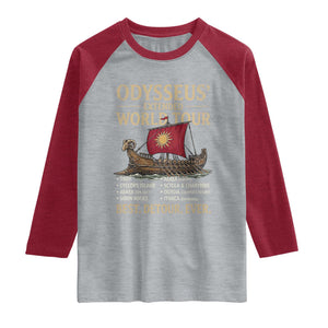 Odysseus Extended World Tour Raglan Shirt Funny Greek Mythology Odyssey History Gift
