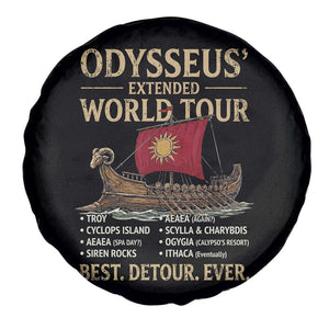 Odysseus Extended World Tour Spare Tire Cover Funny Greek Mythology Odyssey History Gift
