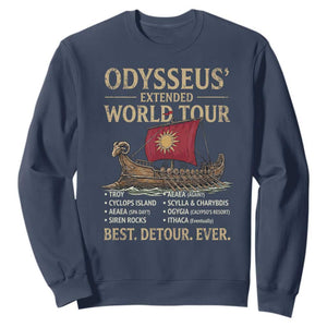 Odysseus Extended World Tour Sweatshirt Funny Greek Mythology Odyssey History Gift