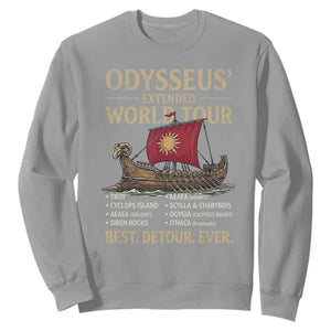 Odysseus Extended World Tour Sweatshirt Funny Greek Mythology Odyssey History Gift