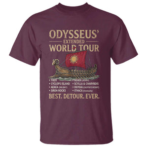 Odysseus Extended World Tour T Shirt Funny Greek Mythology Odyssey History Gift