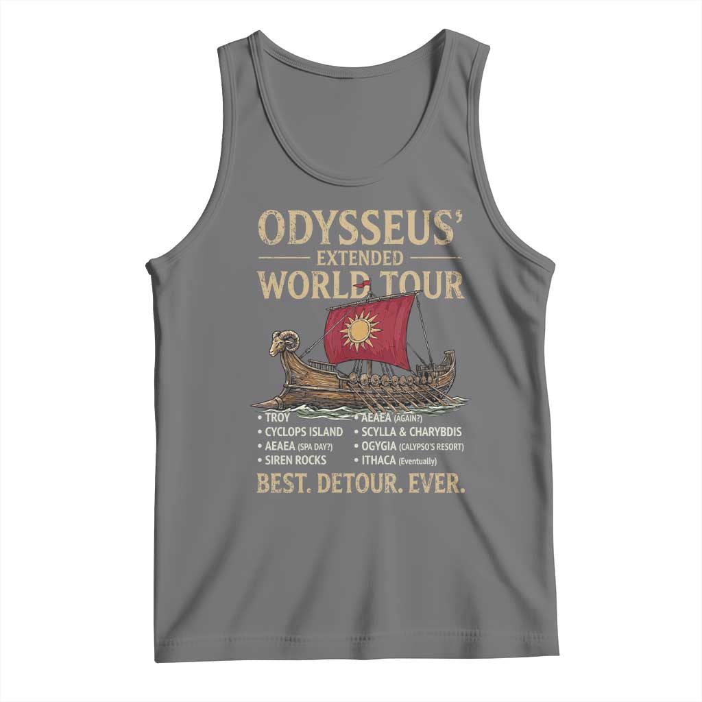 Odysseus Extended World Tour Tank Top Funny Greek Mythology Odyssey History Gift