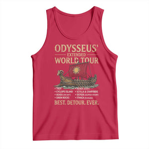Odysseus Extended World Tour Tank Top Funny Greek Mythology Odyssey History Gift
