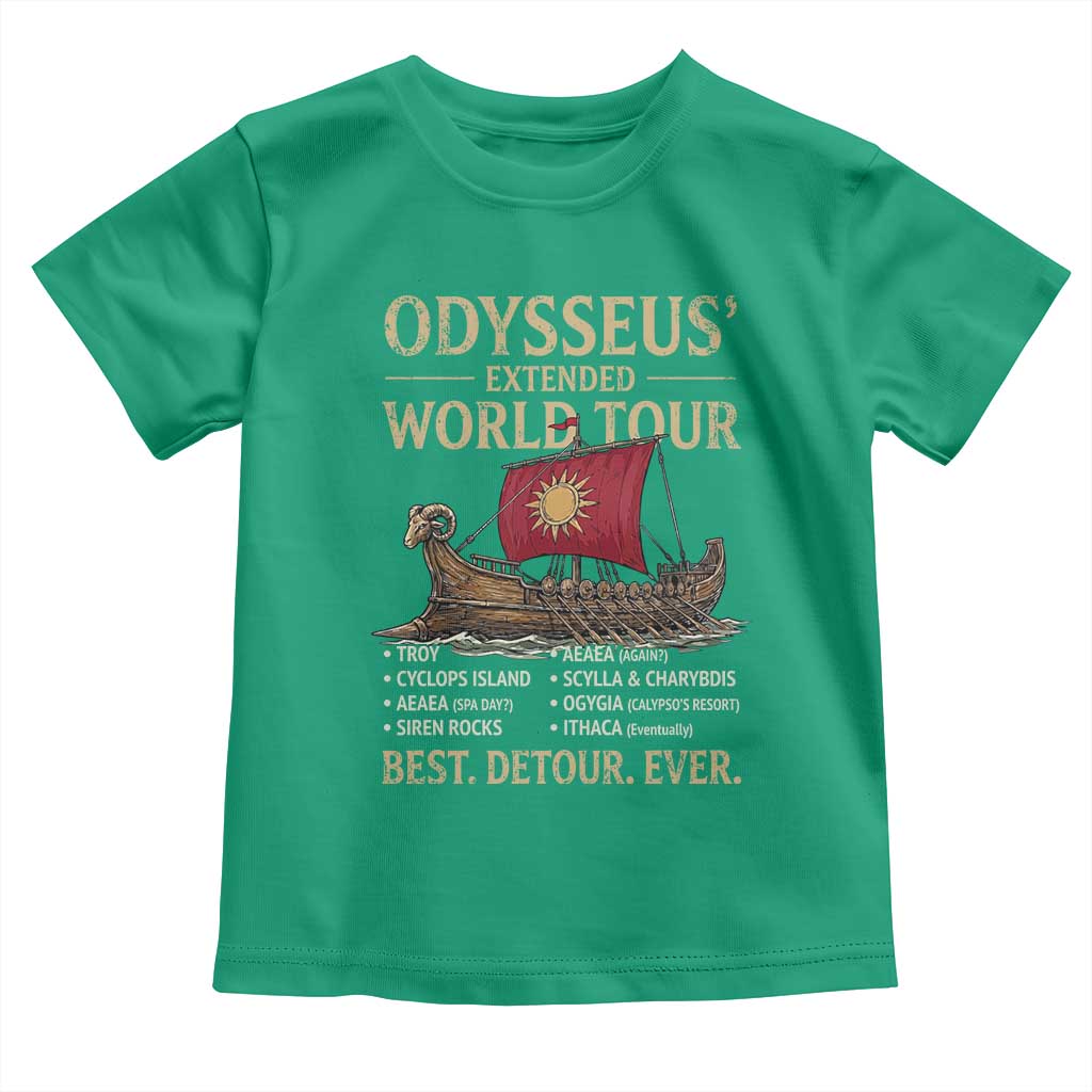 Odysseus Extended World Tour Toddler T Shirt Funny Greek Mythology Odyssey History Gift