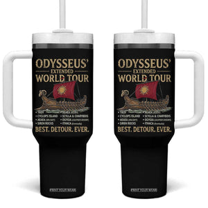 Odysseus Extended World Tour Tumbler With Handle Funny Greek Mythology Odyssey History Gift