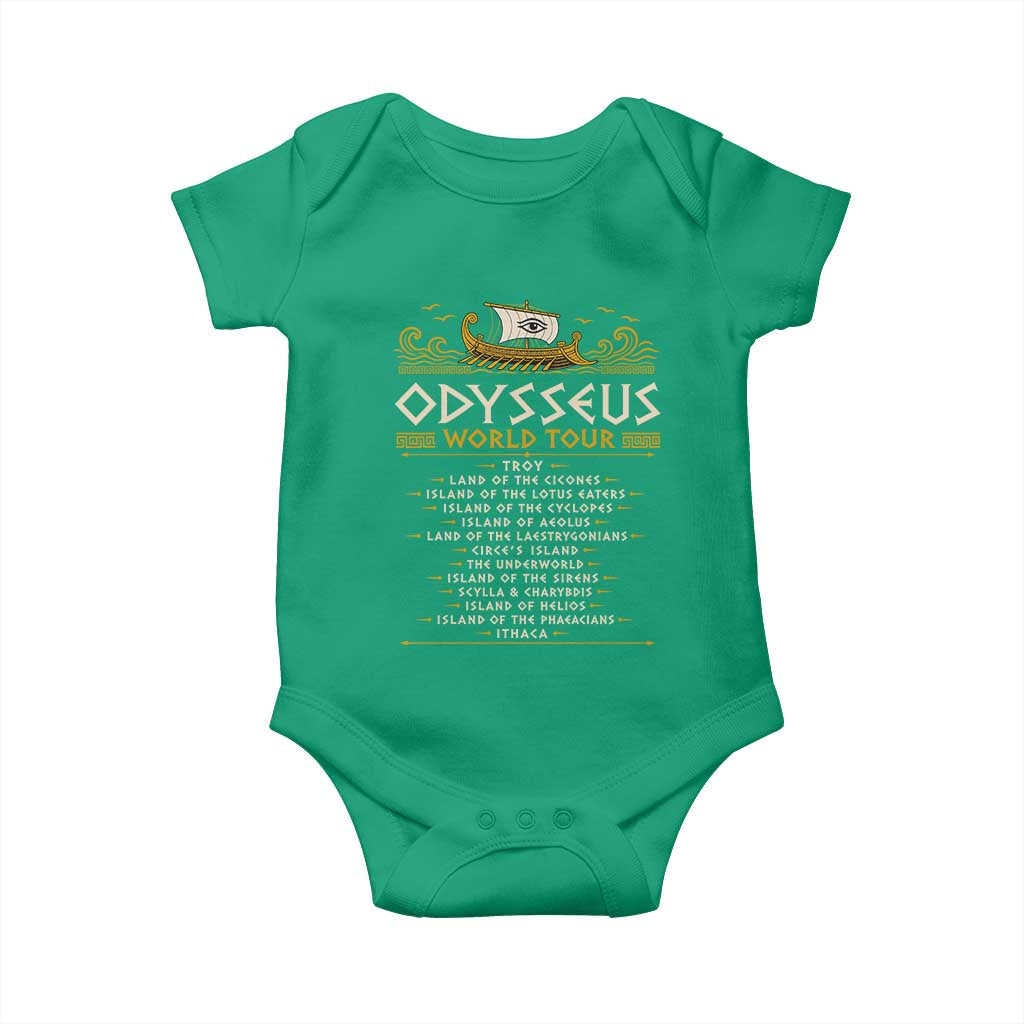 Odysseus World Tour Epic Journey Baby Onesie Funny Greek Mythology Odyssey History Gift