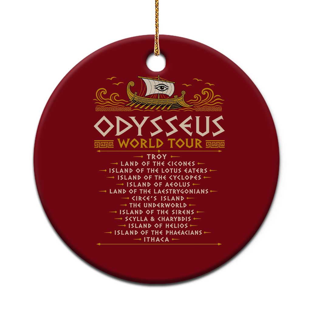 Odysseus World Tour Epic Journey Ceramic Ornament Funny Greek Mythology Odyssey History Gift TS02 1pc Red Print Your Wear