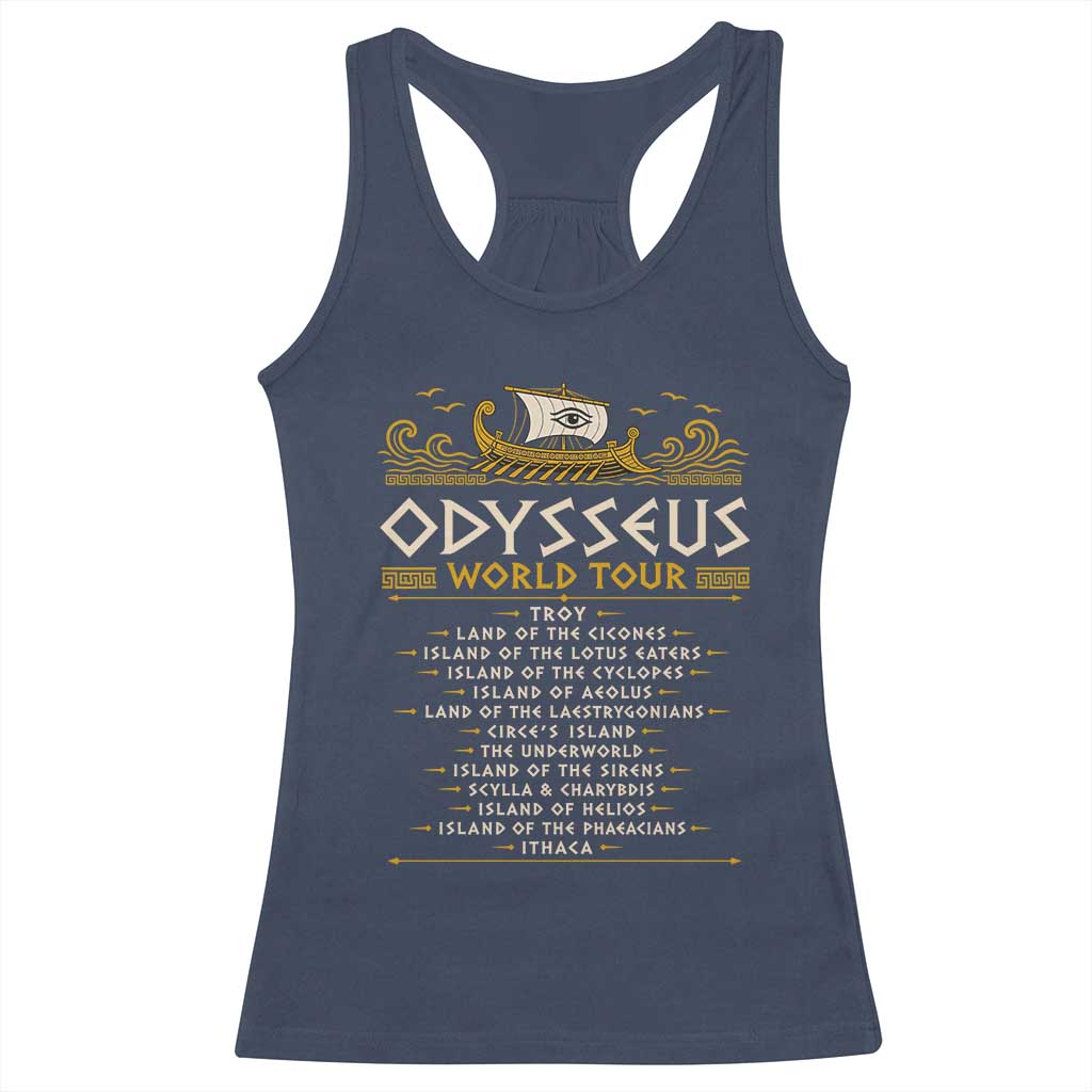 Odysseus World Tour Epic Journey Racerback Tank Top Funny Greek Mythology Odyssey History Gift