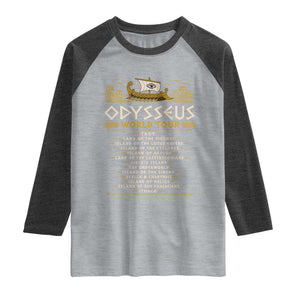 Odysseus World Tour Epic Journey Raglan Shirt Funny Greek Mythology Odyssey History Gift