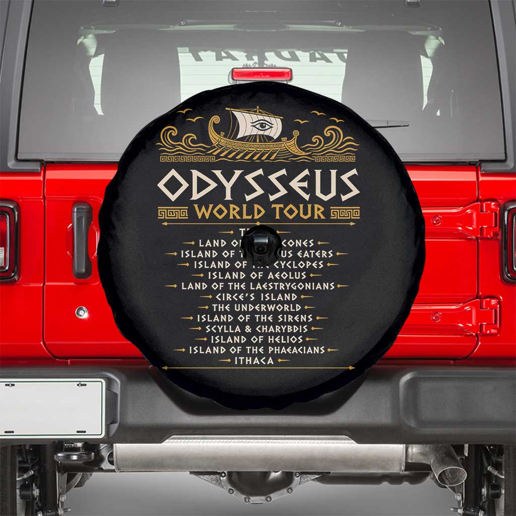 Odysseus World Tour Epic Journey Spare Tire Cover Funny Greek Mythology Odyssey History Gift