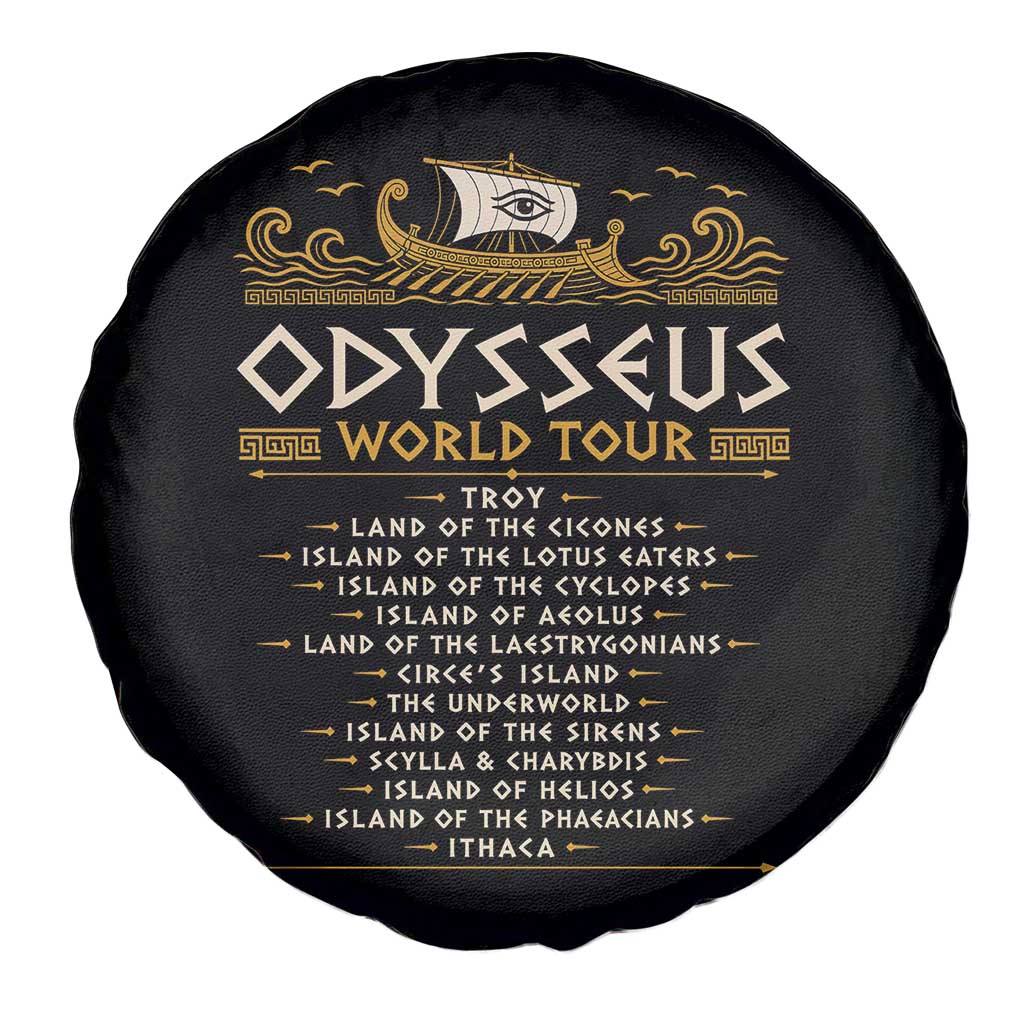 Odysseus World Tour Epic Journey Spare Tire Cover Funny Greek Mythology Odyssey History Gift