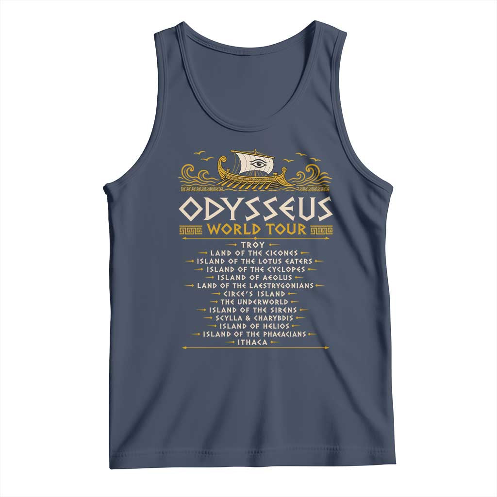 Odysseus World Tour Epic Journey Tank Top Funny Greek Mythology Odyssey History Gift