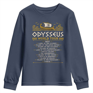 Odysseus World Tour Epic Journey Youth Sweatshirt Funny Greek Mythology Odyssey History Gift